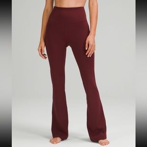 Lululemon Flared Groove High Rise Yoga Pants Nulu New RED MERLOT 6